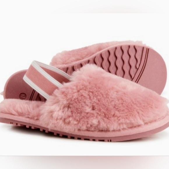 LAMO Girls Pink Shearling CARLA SLIPPERS Size M 12T - Picture 3 of 7
